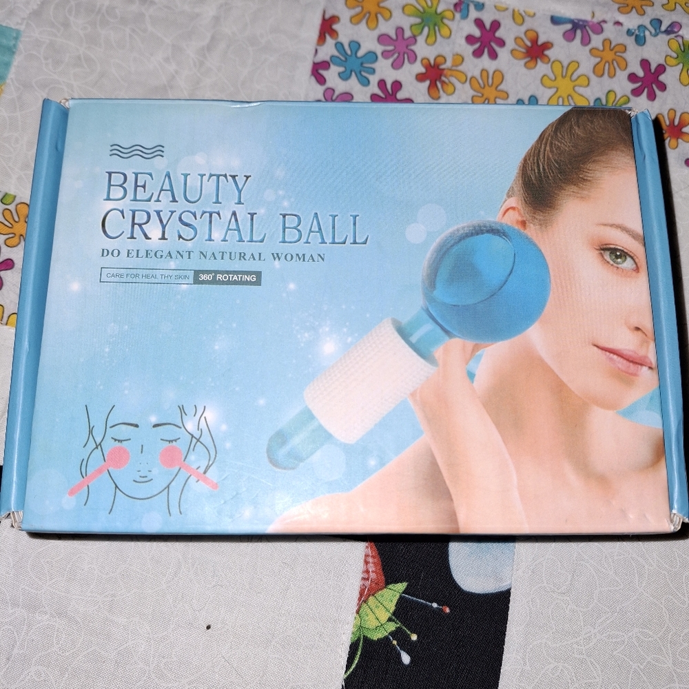 Beauty Crystal Ball Facial Massager - Blue